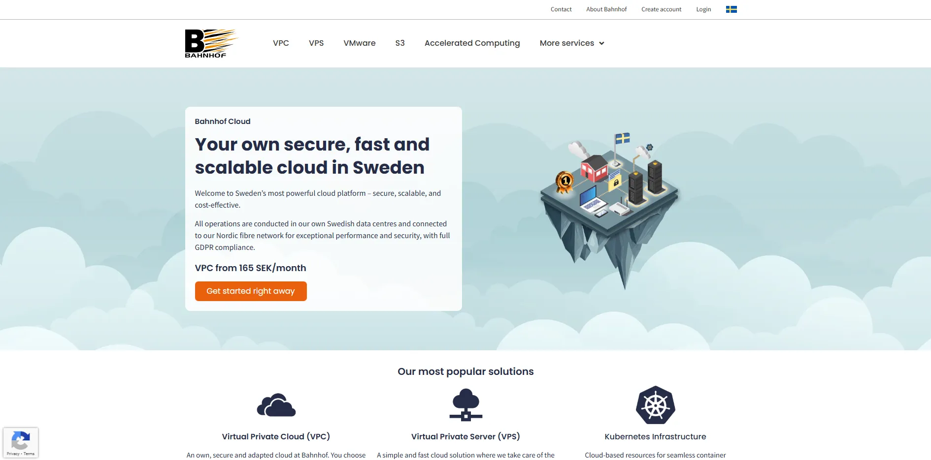 Bahnhof hosting homepage