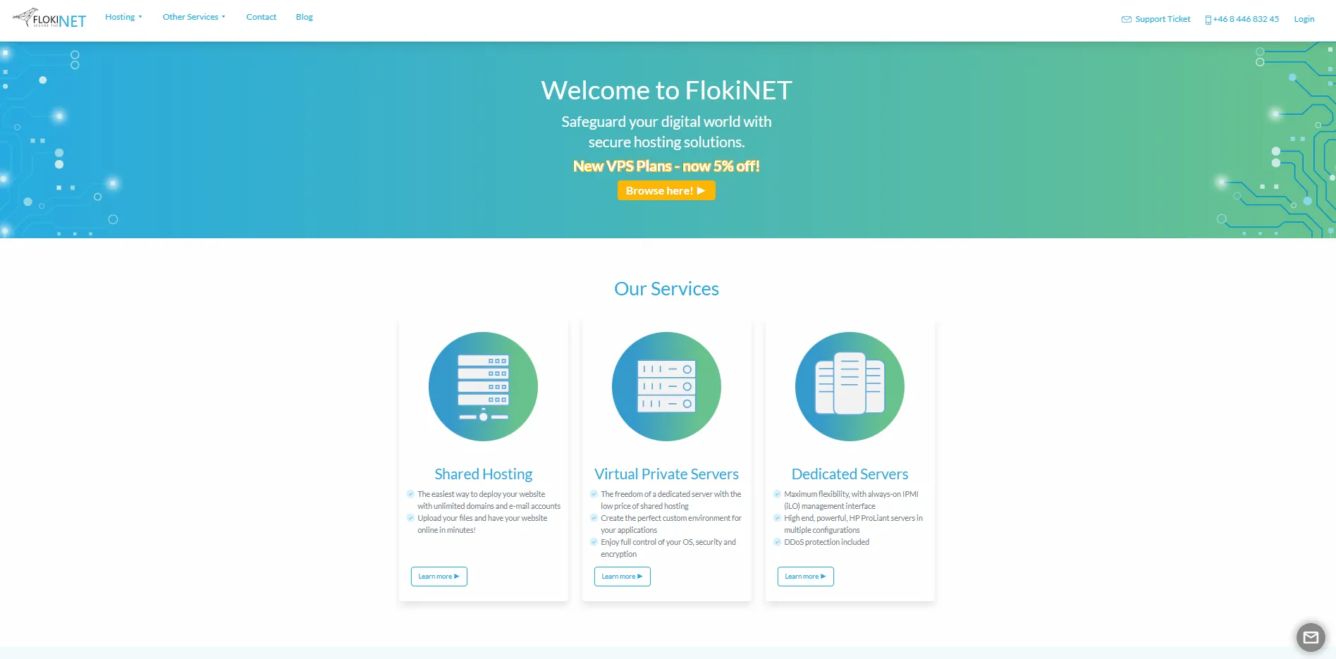 Flokinet homepage