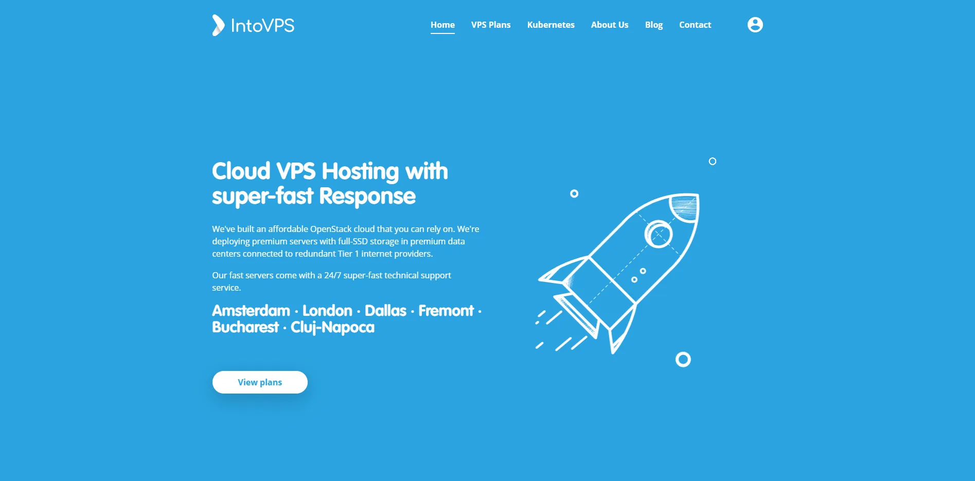 IntoVPS homepage