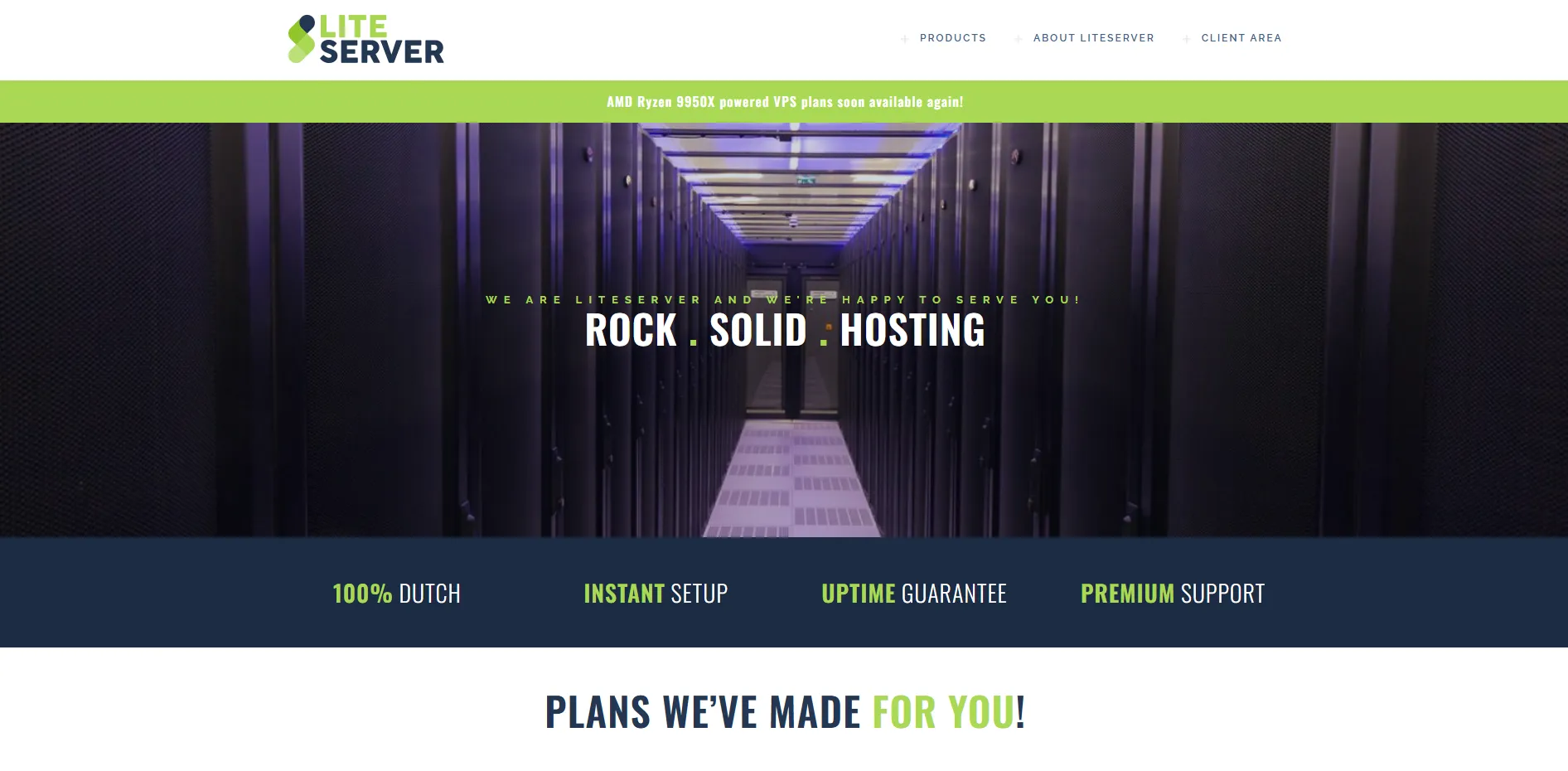 Liteserver.nl homepage