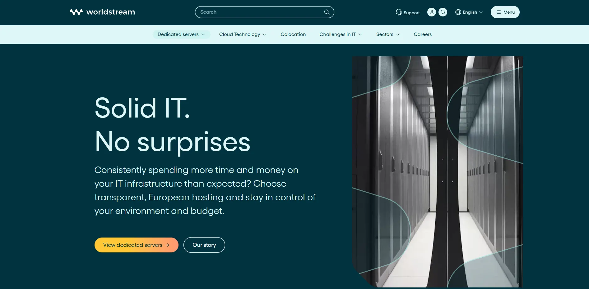 Worldstream homepage